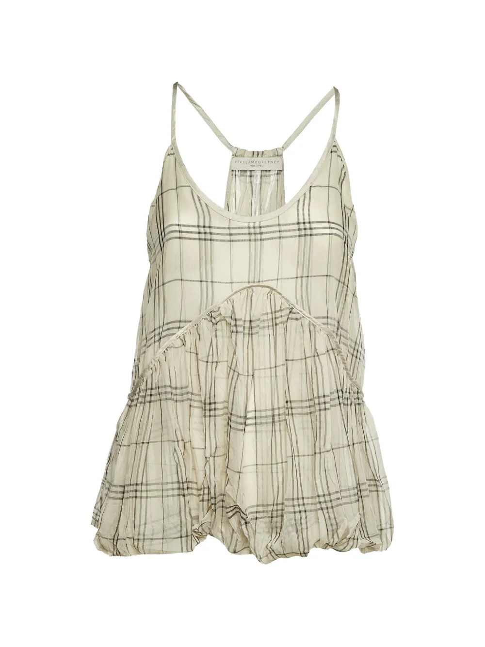 Stella McCartney Pre-Owned check-print sheer camisole top - Toni neutri