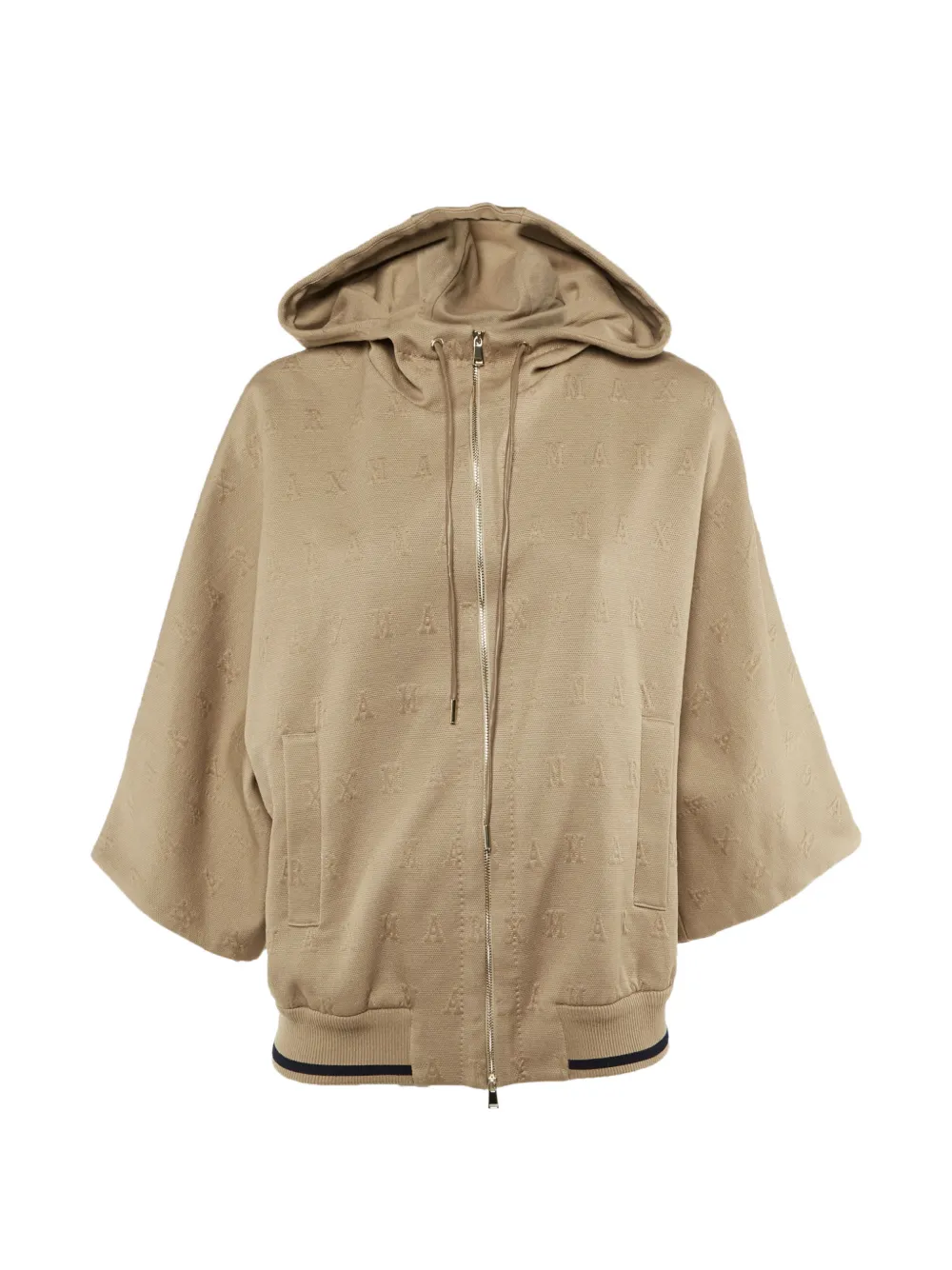 Max Mara monogram cotton hoodie - Toni neutri