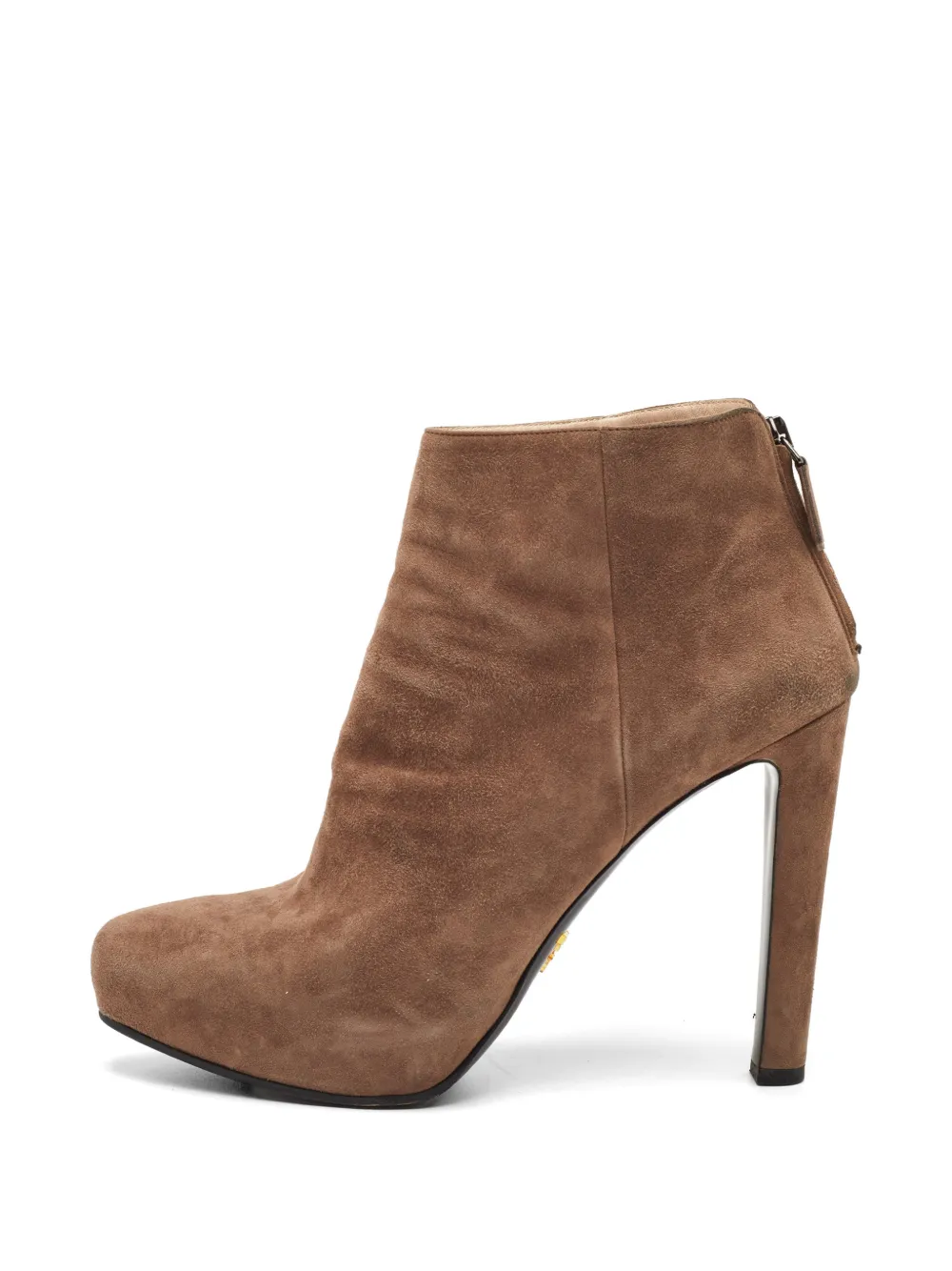 Prada Pre-Owned platform ankle boots - Marrone