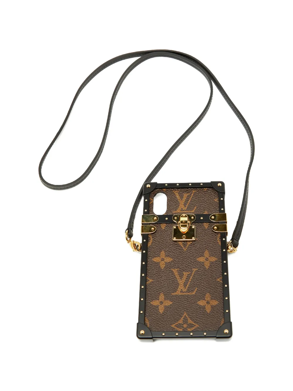 Louis Vuitton Pre-Owned monogram canvas Eye Trunk iPhone X case - Braun