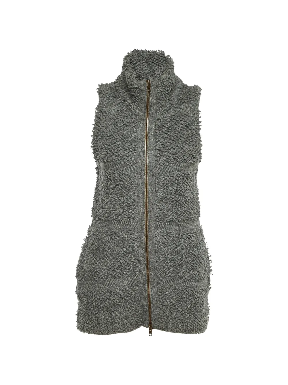 Stella McCartney Pre-Owned zip-up sleeveless cardigan - Grigio