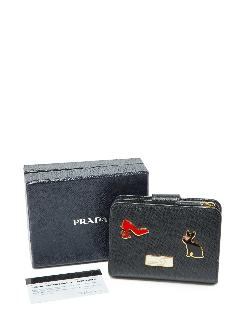 Prada Pre-Owned charm-detail wallet - Nero