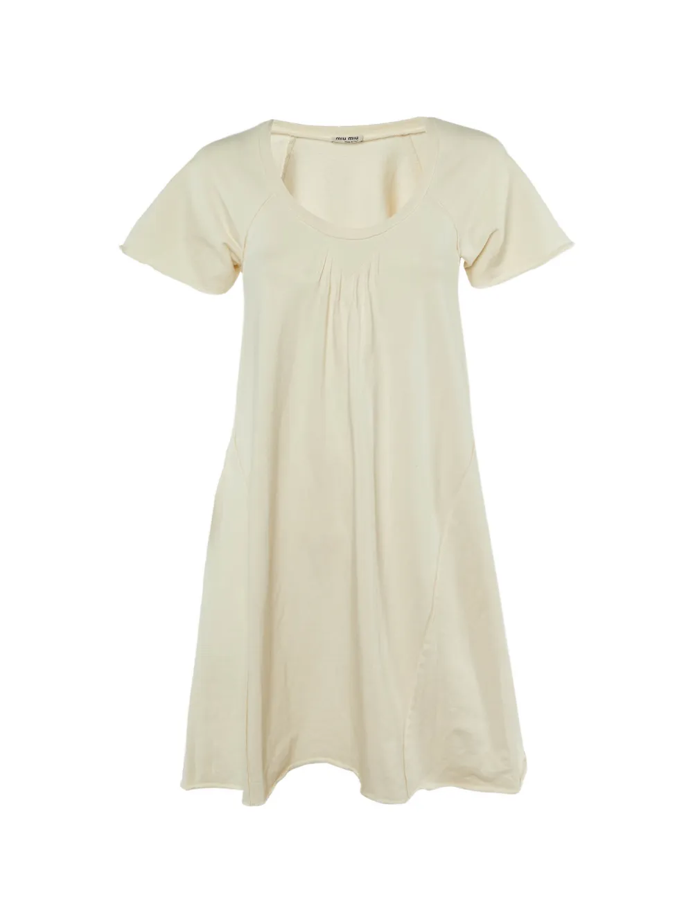 Miu Miu Pre-Owned 2007 pleated T-shirt dress - Toni neutri