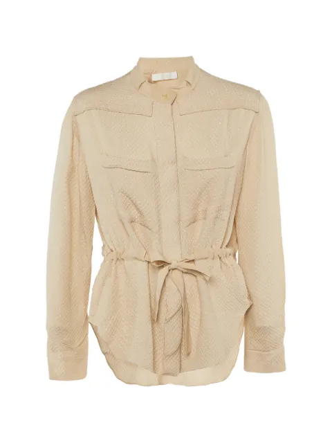 Chloé Pre-Owned camisa texturizada con cintura lazada