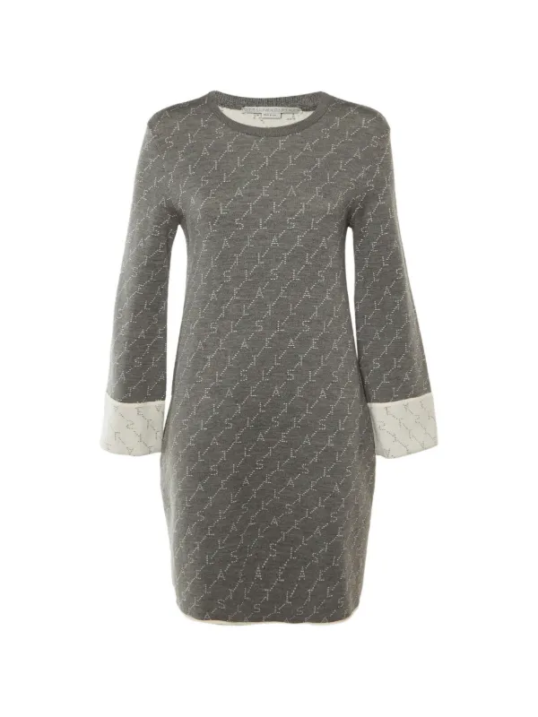stella mccartney knit dress Pre-Owned Mini | Grey Sequin dresses
