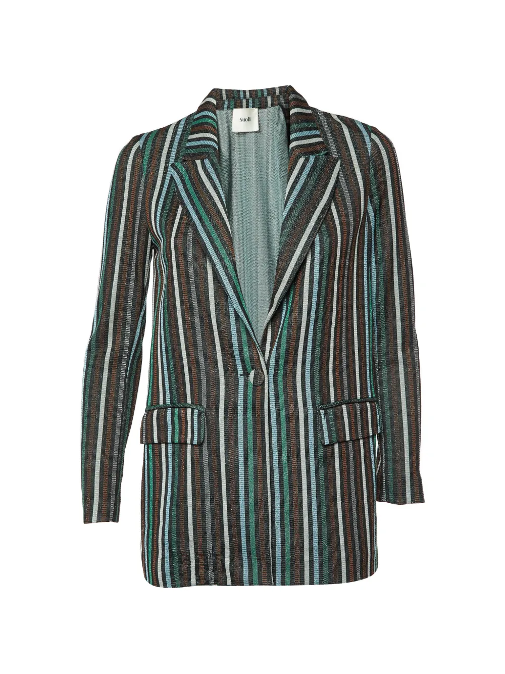 Stella McCartney Pre-Owned Lurex knit single-breasted blazer - Nero