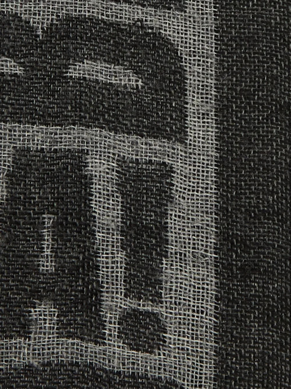 Moschino Pre-owned Bla Bla Fringed Scarf in Grey, view 3