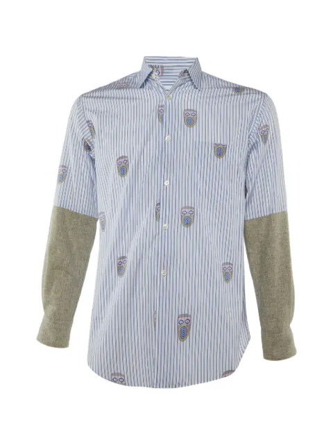 Comme Des Garçons Pre-Owned striped contrast-sleeve shirt