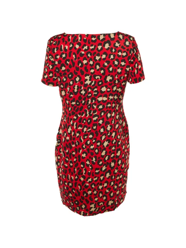 red black animal print dress Moschino Cheap & Chic Cheap And Chic Mini animal-print | Sizes for daughter's dress:110 cm