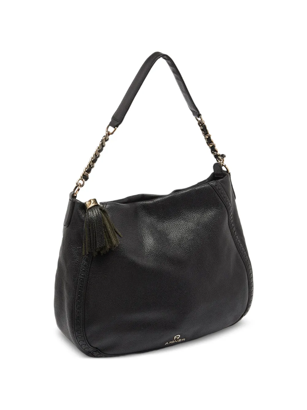 Aigner Vintage tassel-detail chain-link tote bag - Nero