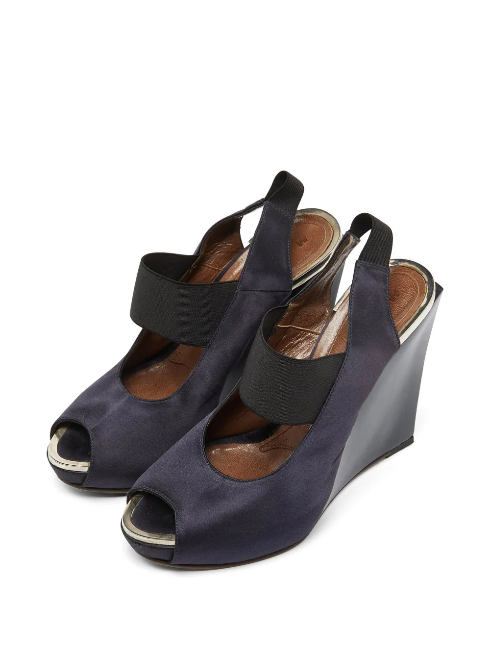 Marni Pre-Owned slingback wedge sandals - Blu