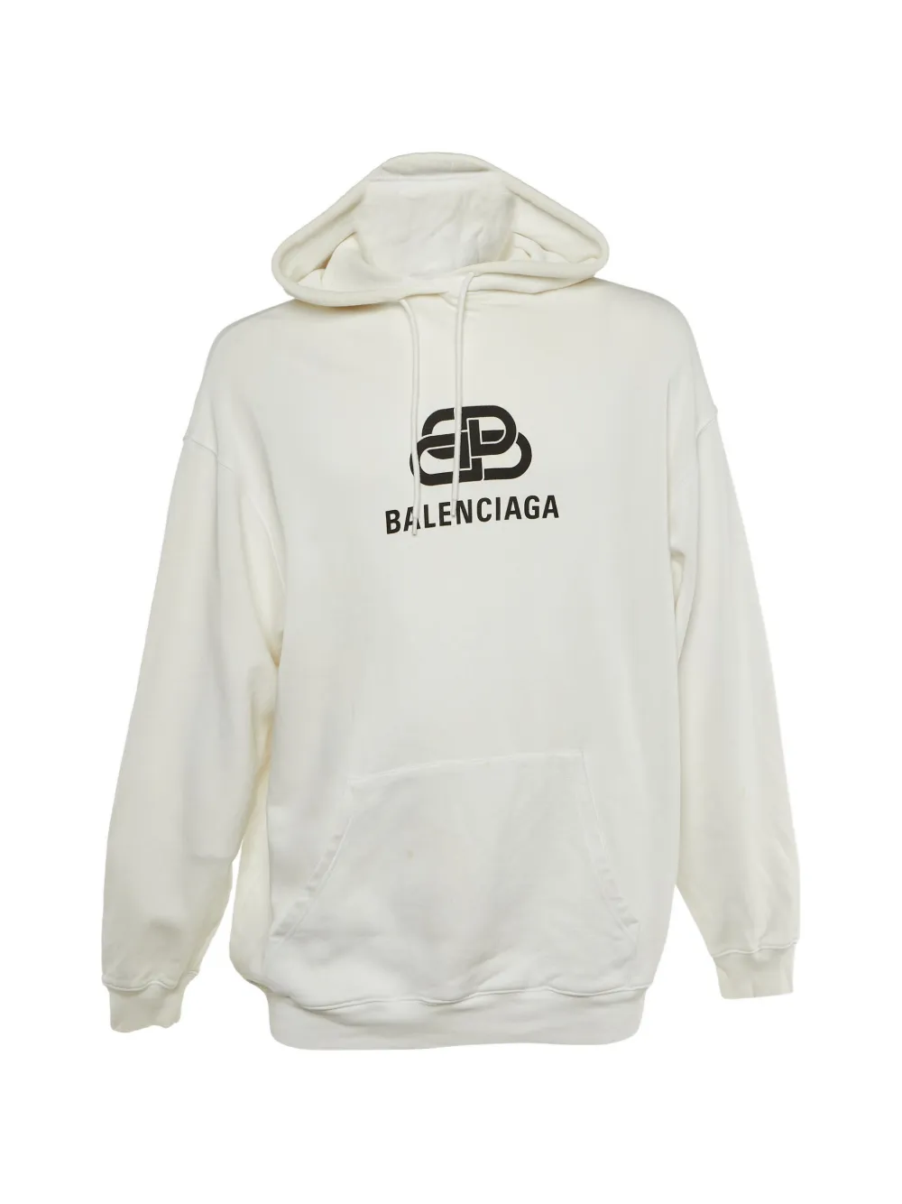 Balenciaga Pre-Owned logo-print hoodie - Bianco