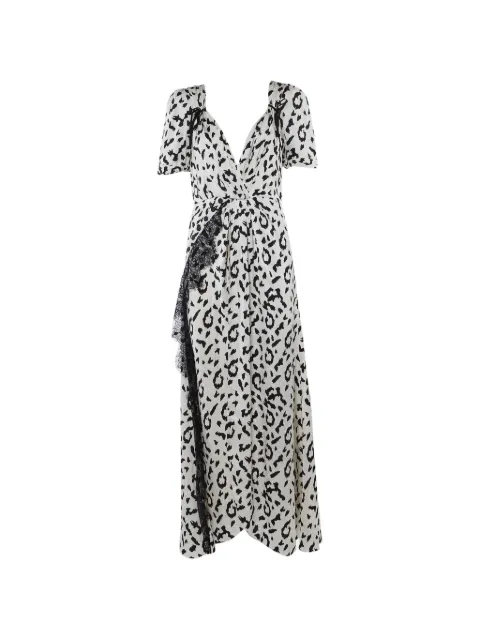 Self-Portrait leopard-print twisted maxi dress