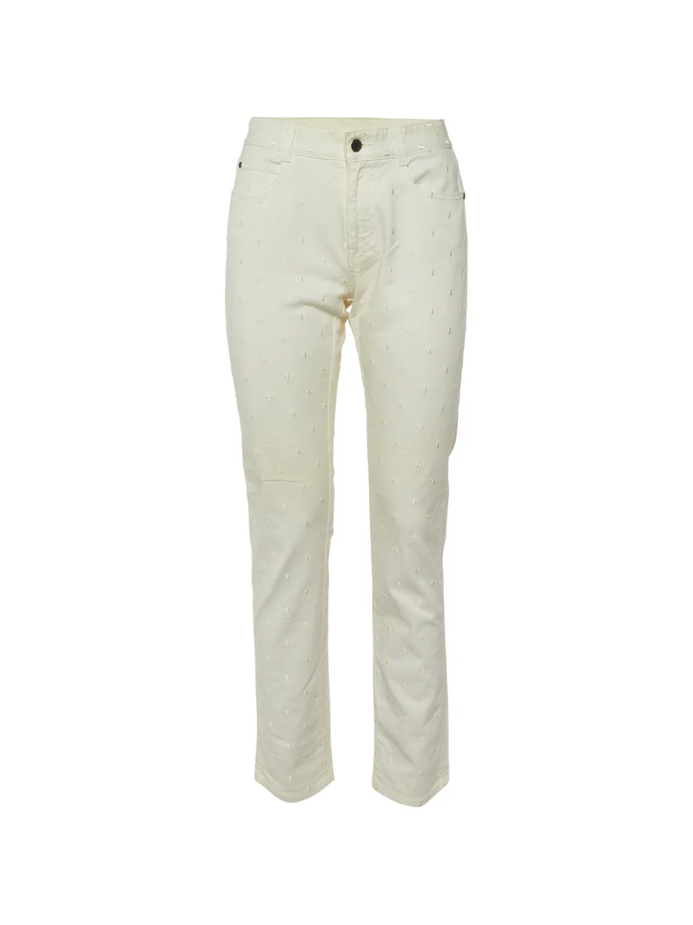 Stella McCartney Pre-Owned star-embroidered slim-fit jeans - Toni neutri