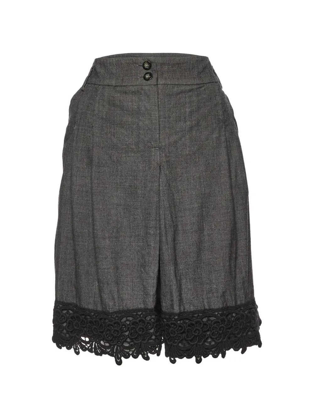 Weekend Max Mara wool & lace detail mini-skirt - Grau