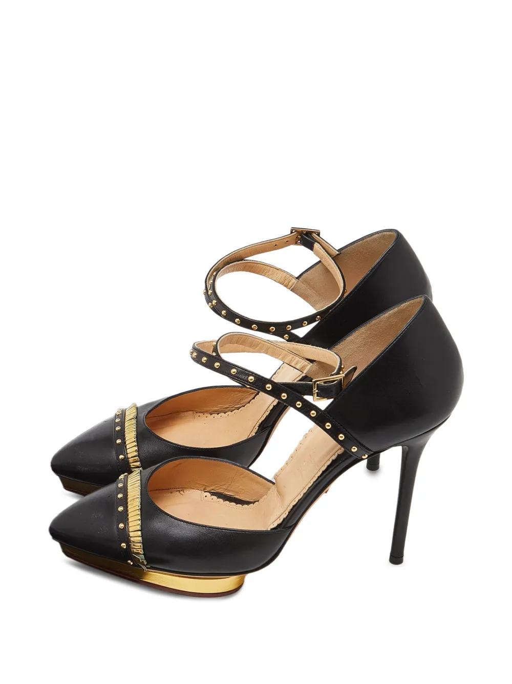 Charlotte Olympia Charlotte Olympia studded pointed-toe pumps - Nero