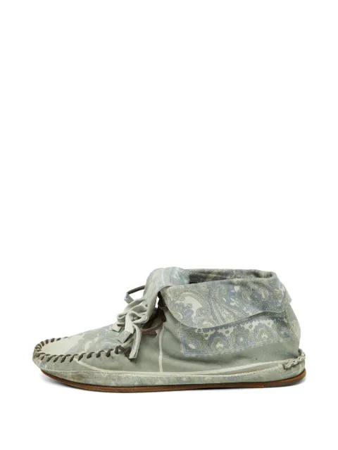 D&G Vintage floral-print fringed desert boots