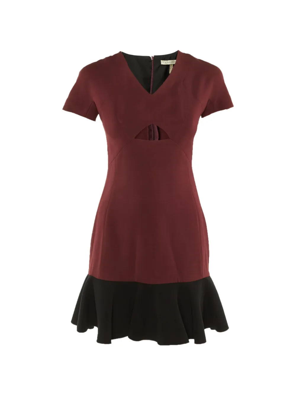 Victoria Beckham flounced hem mini dress - Rosso