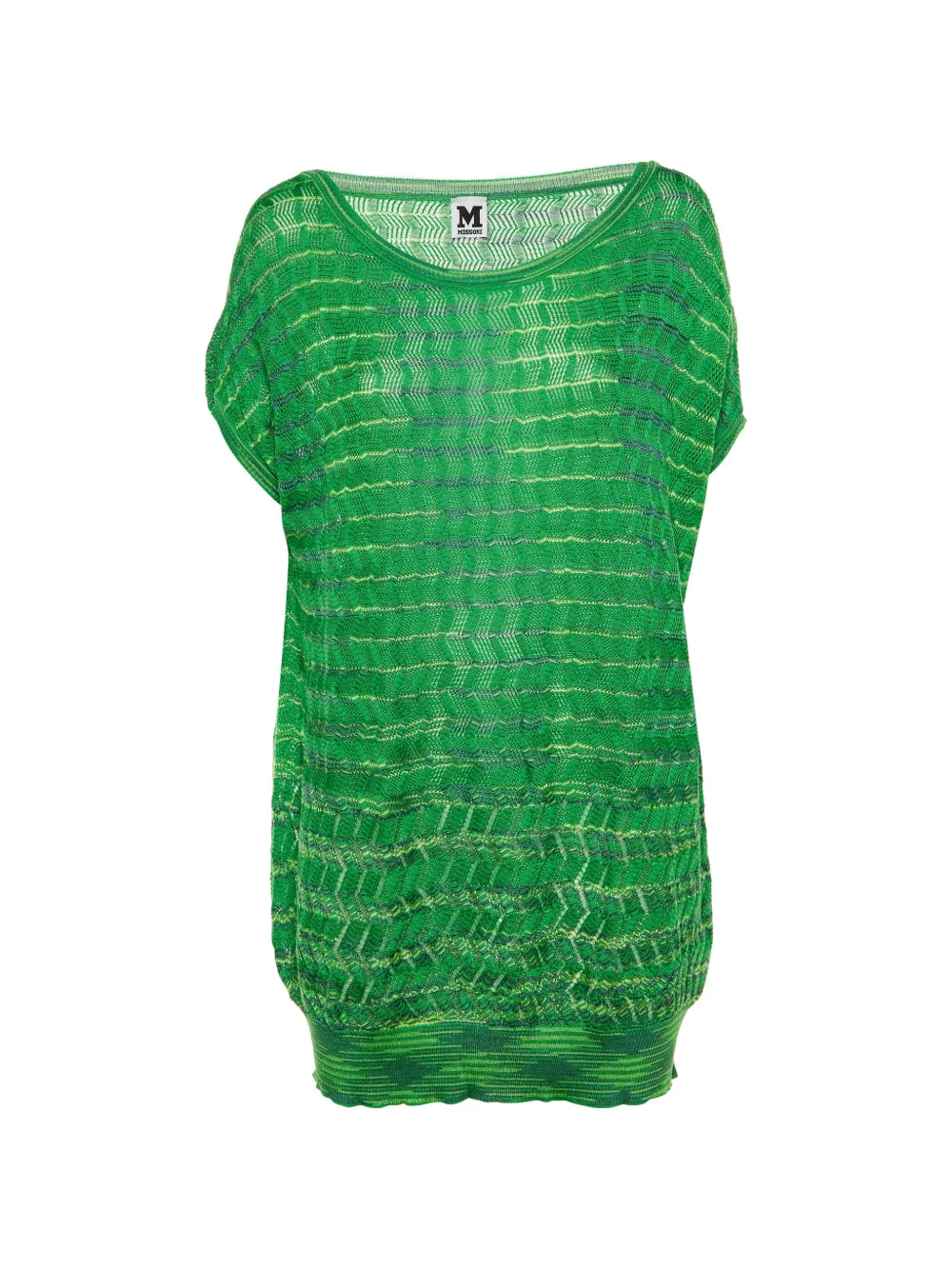 Missoni Pre-Owned striped zig-zag knit jumper - Verde