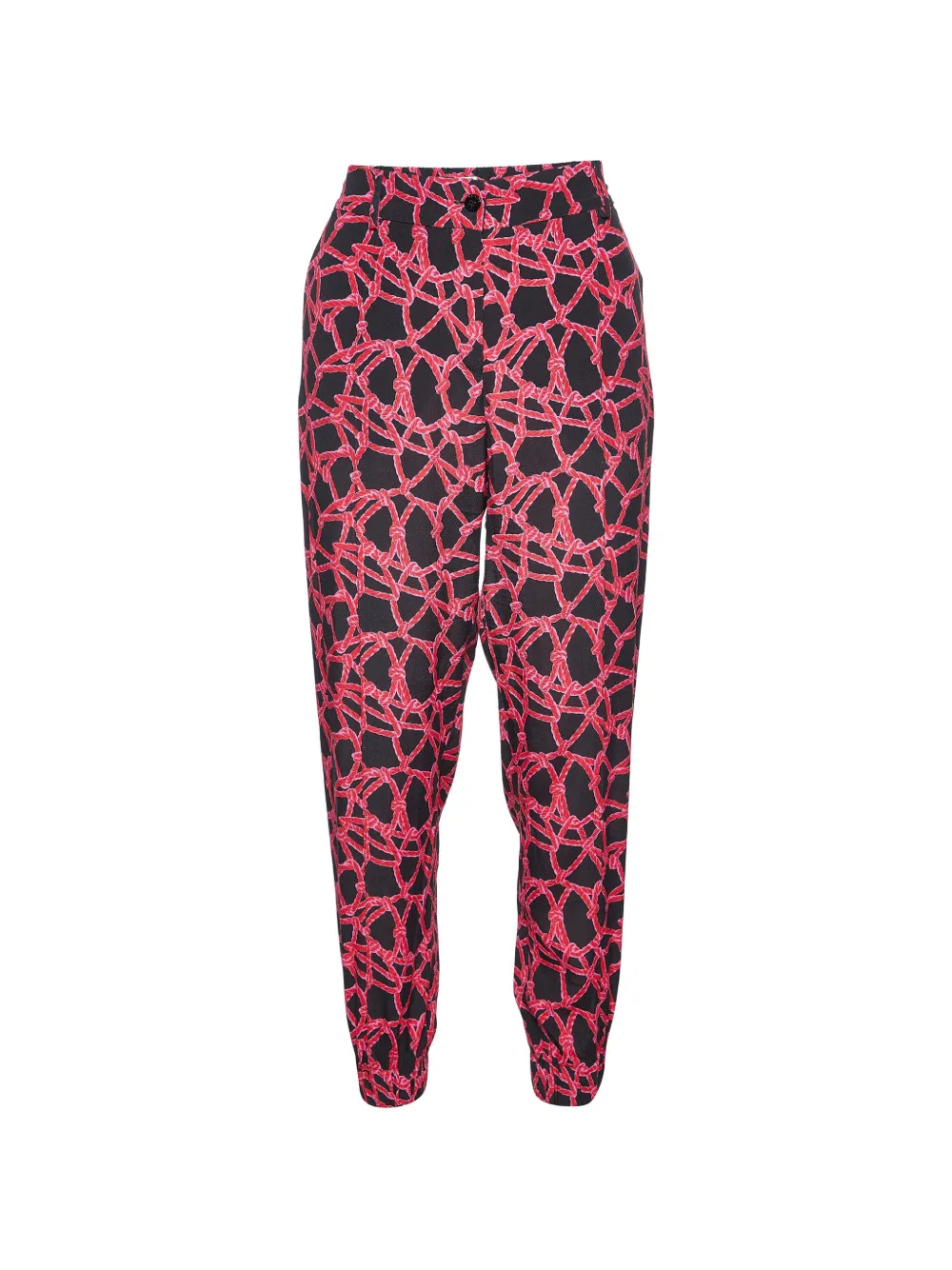 Kenzo Pre-Owned rope-print trousers - Nero