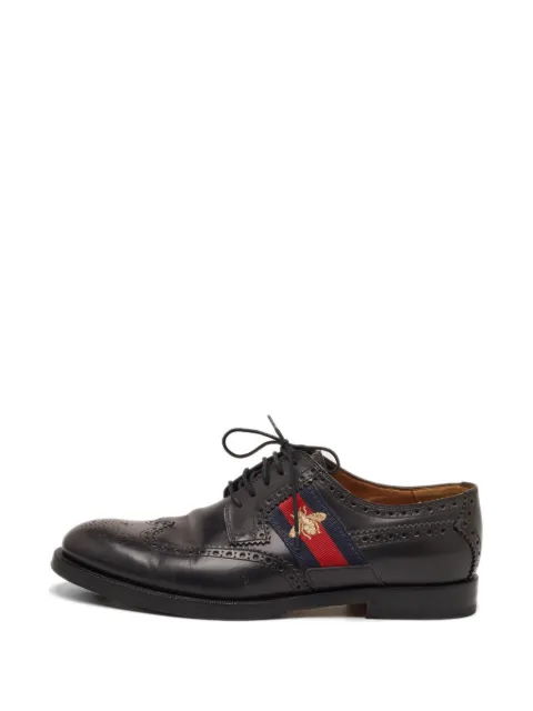 Gucci Pre-Owned Web Bee brogue shoes