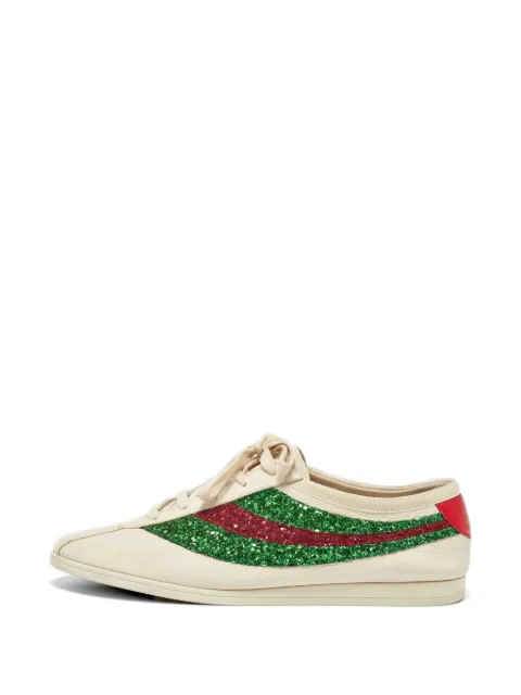 Gucci Pre-Owned Falacer glitter-stripe sneakers