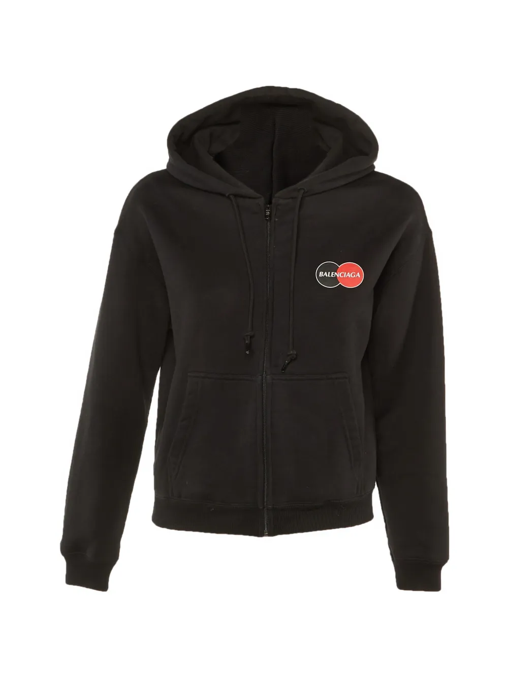 Balenciaga Pre-Owned logo-print zip-up hoodie - Nero