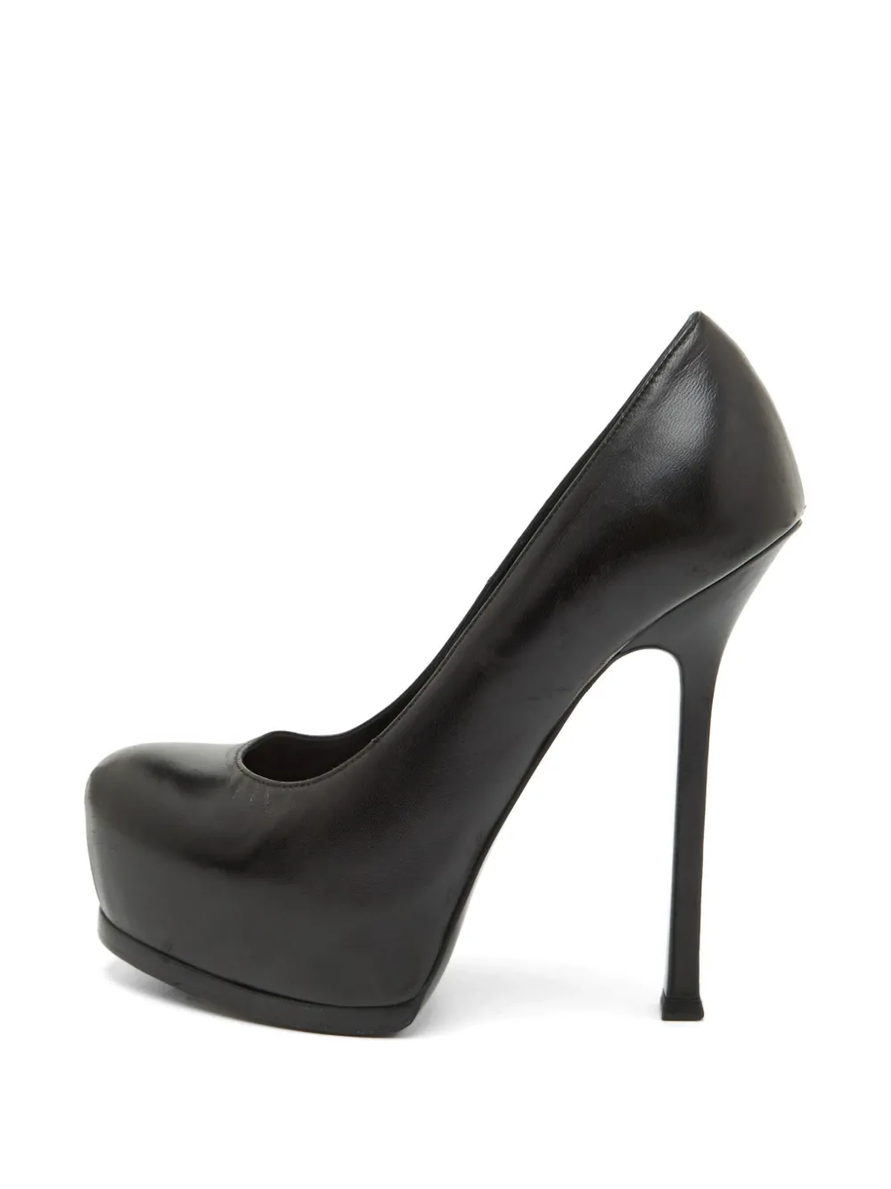 Pre-owned Saint Laurent Tribtoo Platform Pumps In Black