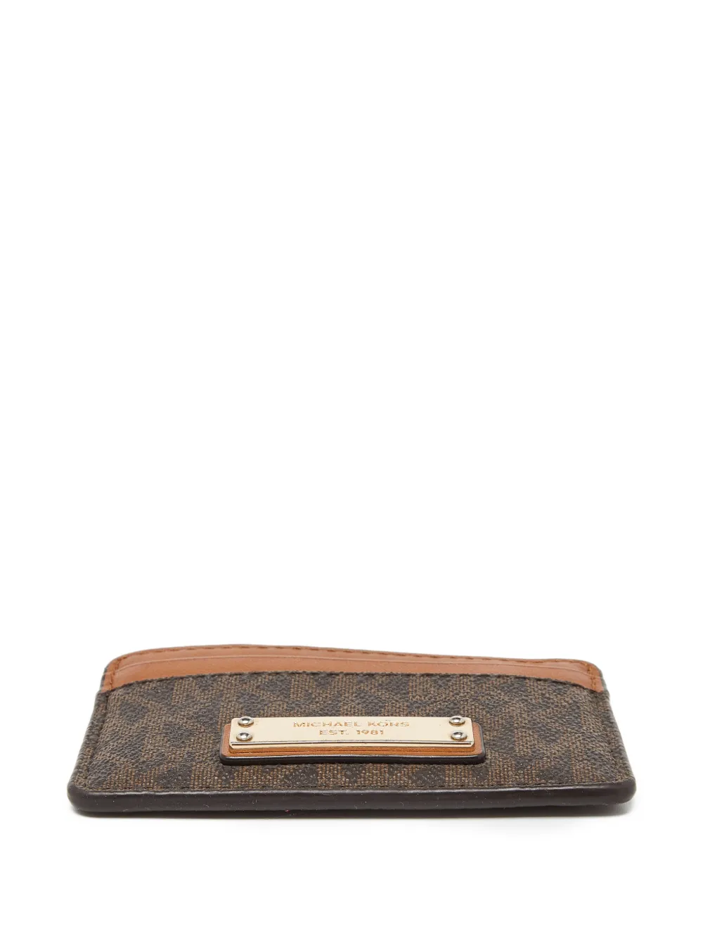 Michael Kors Vintage Signature card case - Marrone