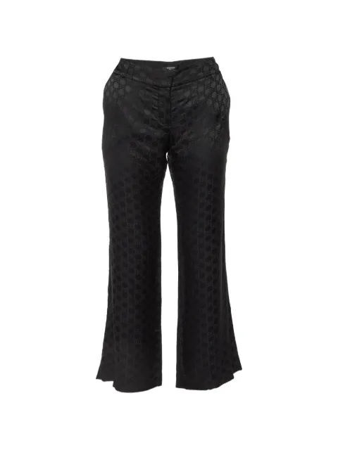 Balmain Pre-Owned logo-jacquard palazzo pants