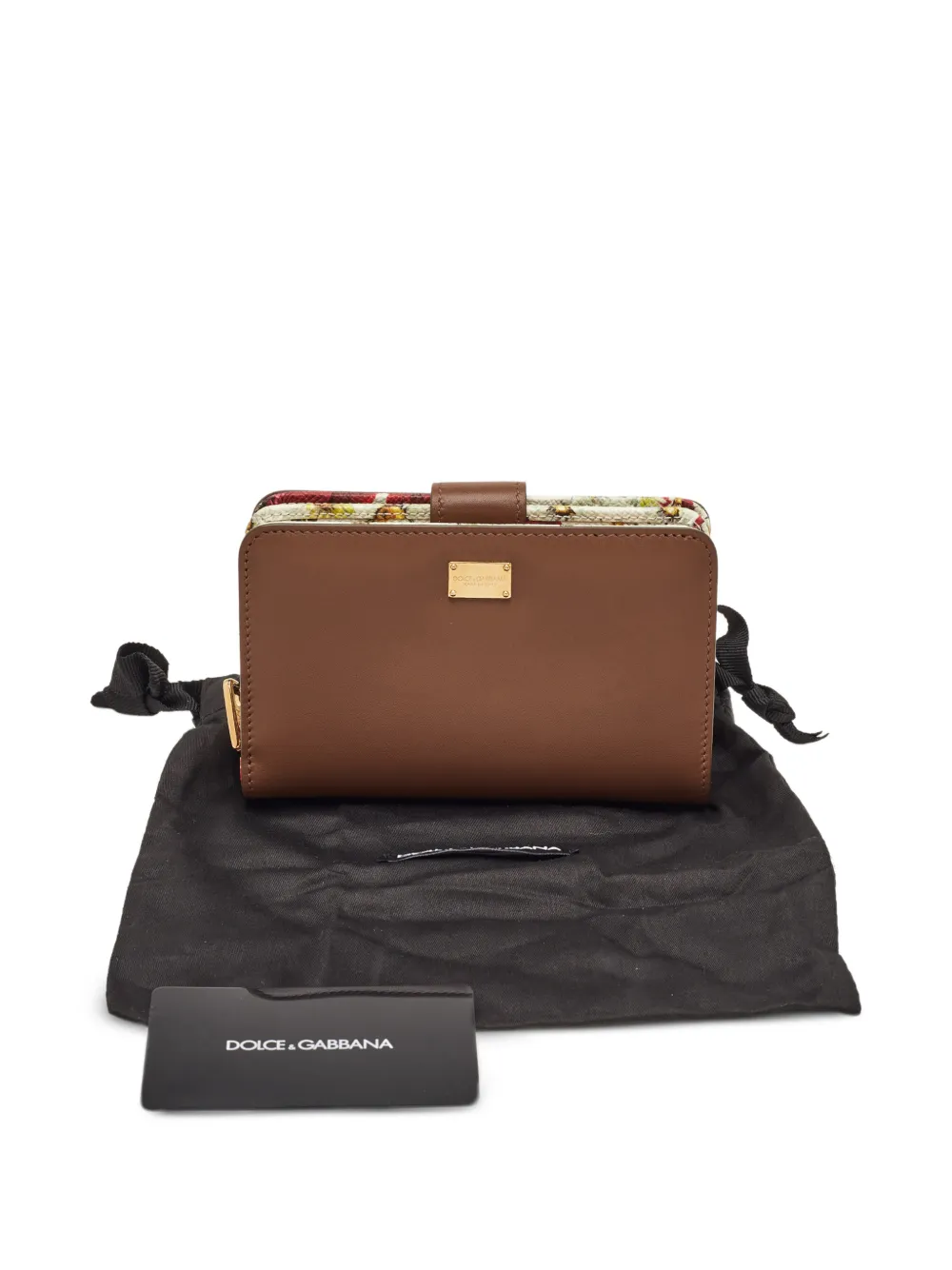 Dolce & Gabbana Pre-Owned logo plaque zip around wallet - Marrone