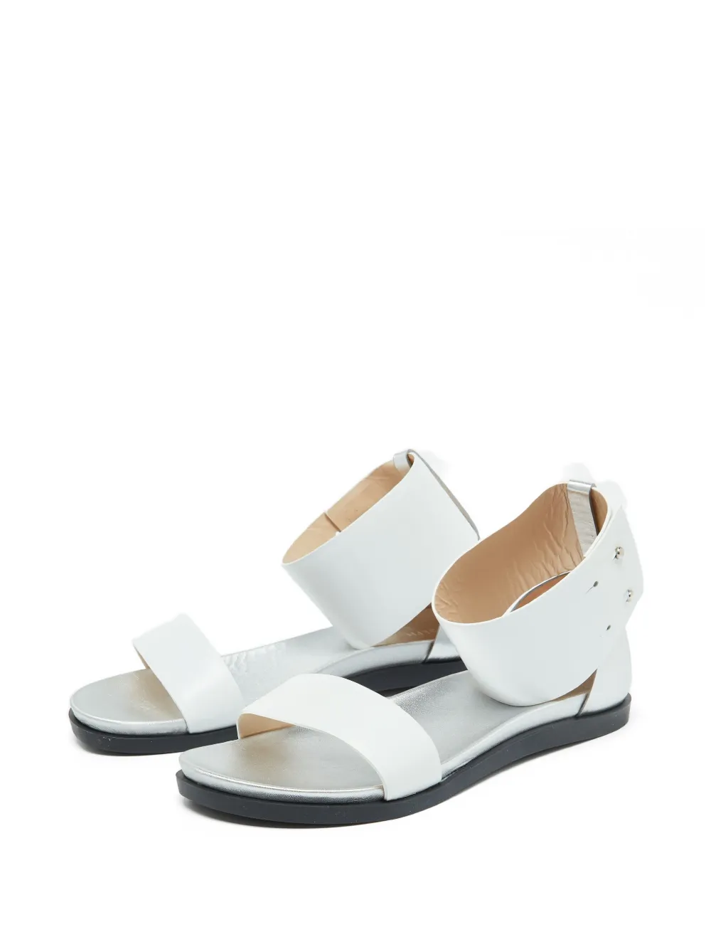 JOSEPH ankle-strap leather sandals - Argento
