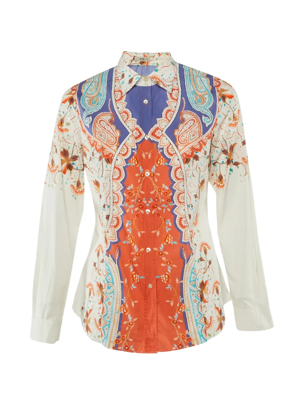 Etro Pre-Owned Paisley print button-front shirt - Bianco