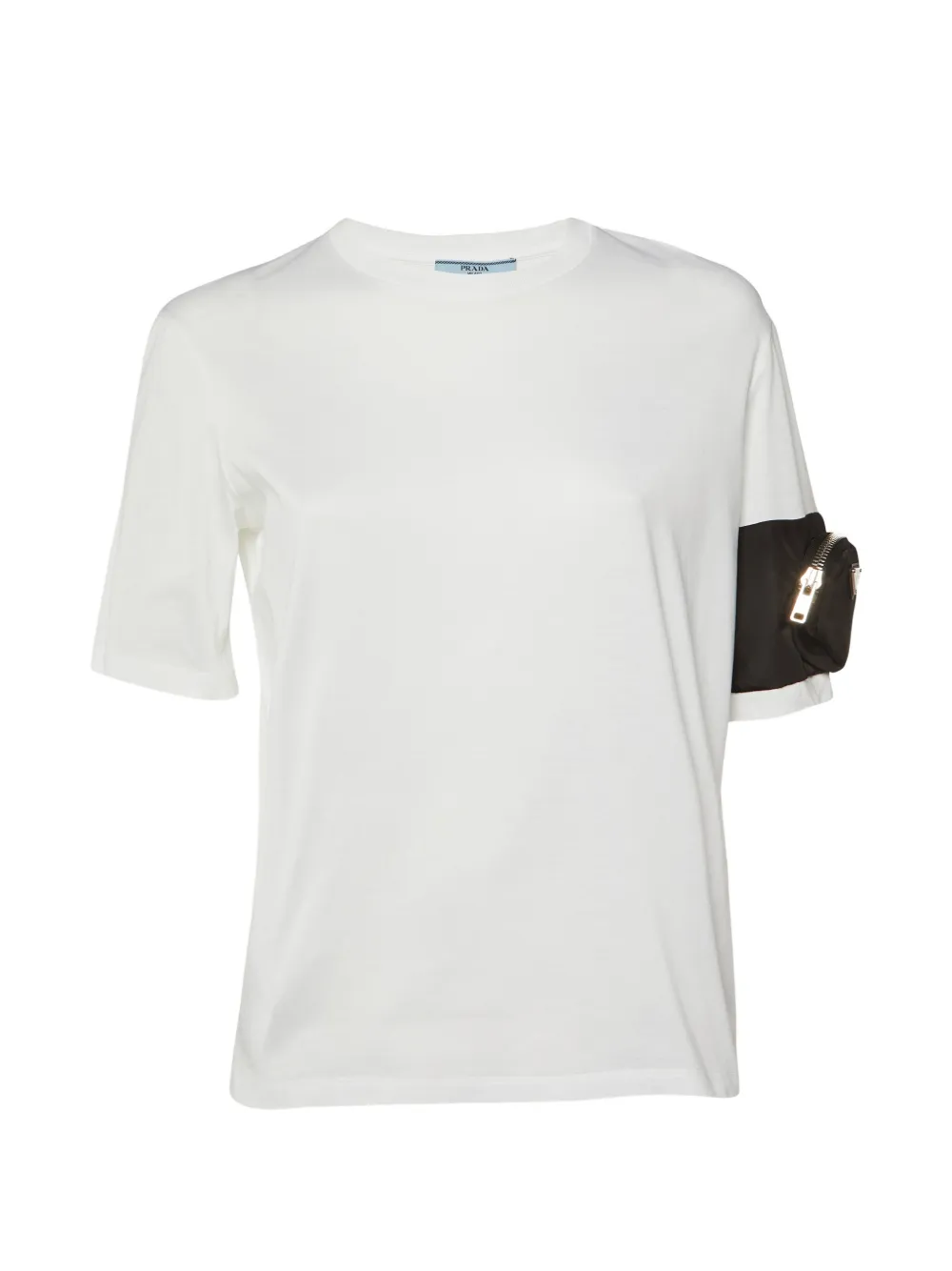 Prada Pre-Owned zip-pocket T-shirt - Bianco