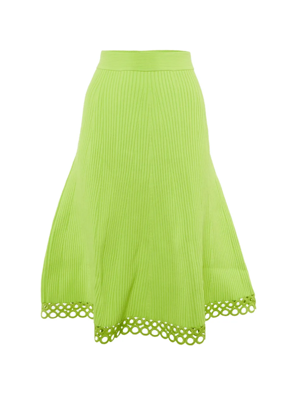Simkhai ribbed A-line midi skirt - Verde