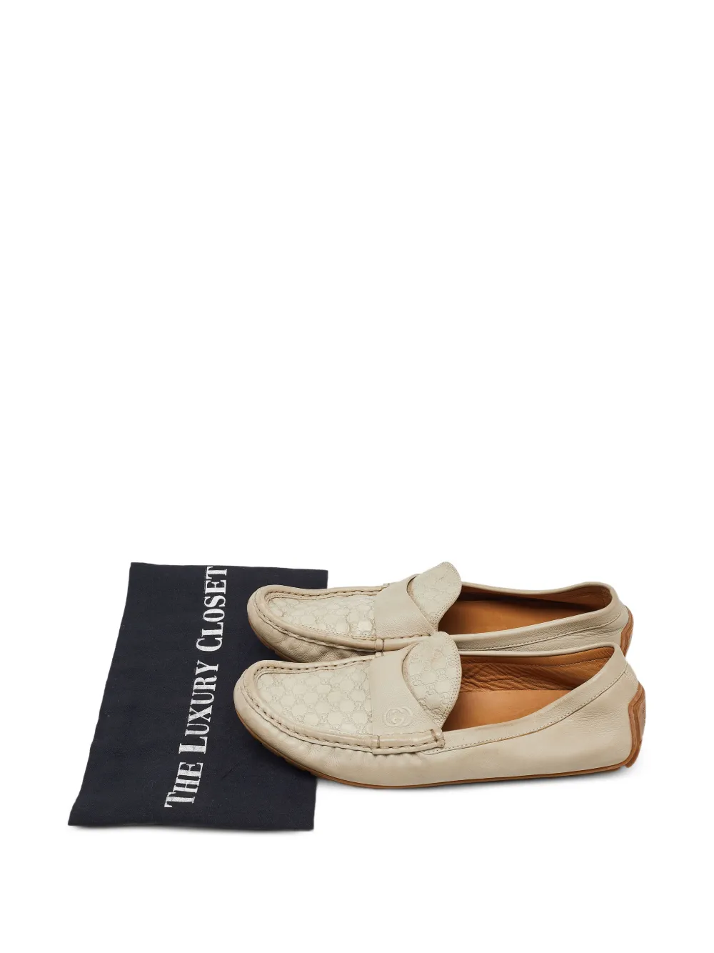 Gucci Pre-Owned GG leather loafers - Neutrals