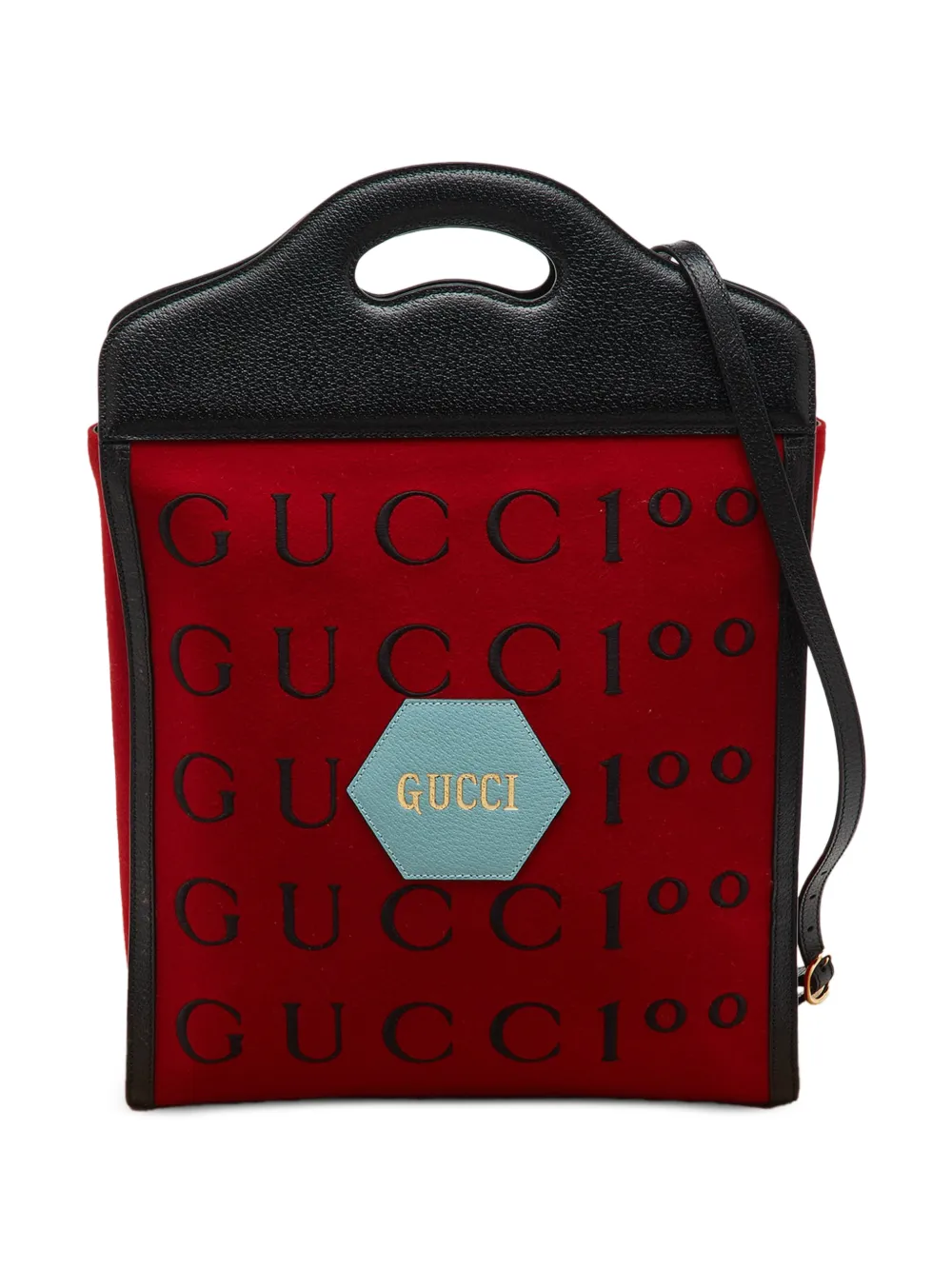 Gucci Pre-Owned Centennial script logo tote bag - Rot