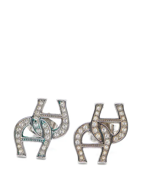 Aigner Vintage crystal-embellished earrings