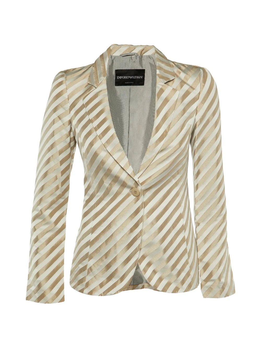 Emporio Armani Pre-Owned metallic diagonal-striped blazer - Toni neutri