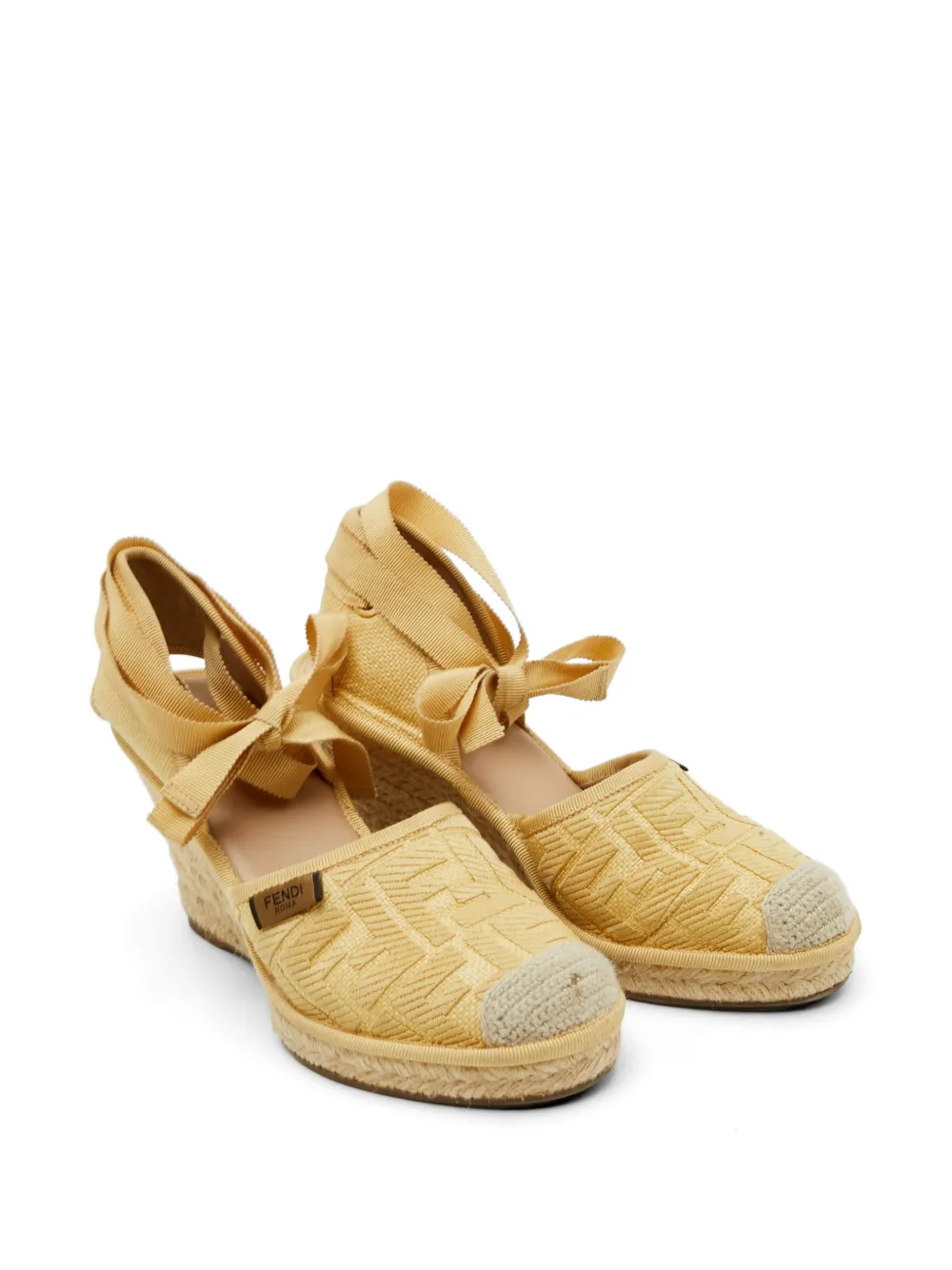 Fendi Pre-Owned ズッカ エスパドリーユ | イエロー | FARFETCH JP