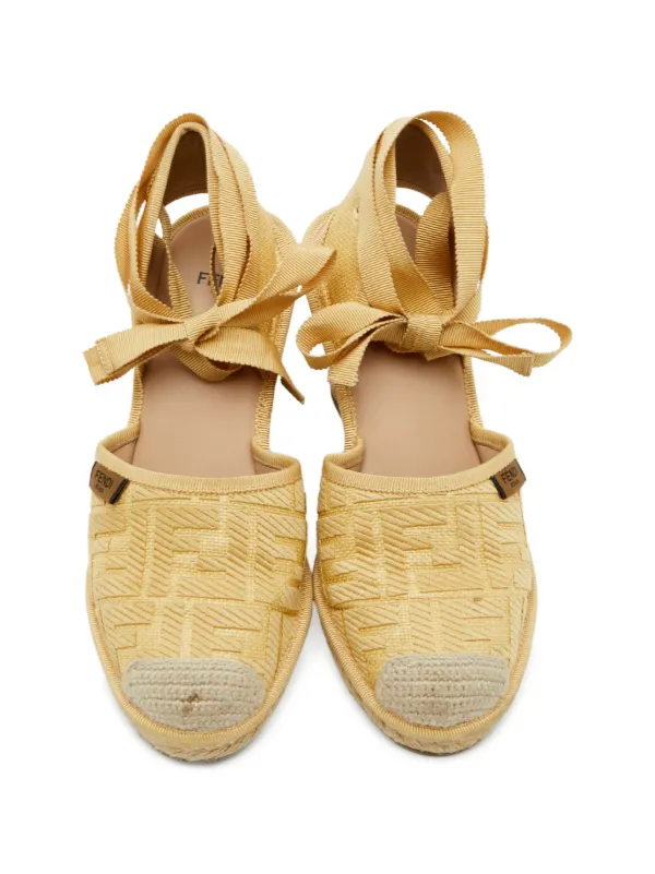 Fendi Pre-Owned ズッカ エスパドリーユ | イエロー | FARFETCH JP