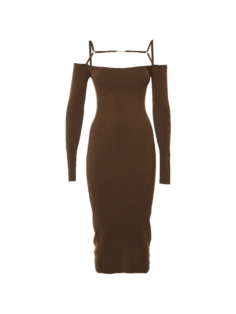 Jacquemus Pre-Owned La Robe Sierra cut-out midi dress - Braun