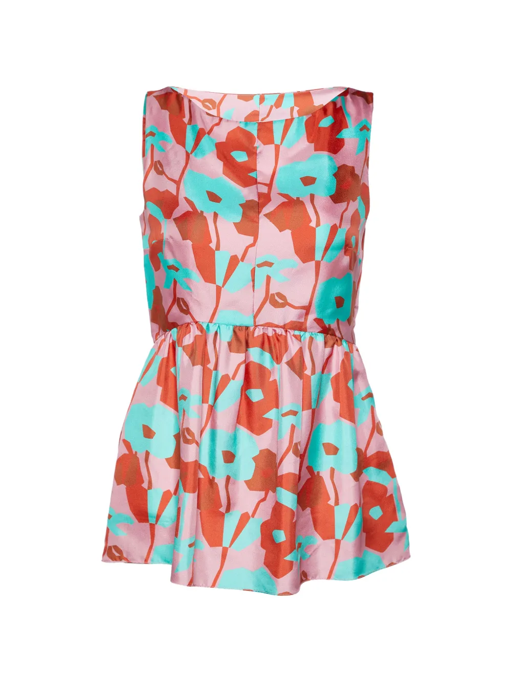 Roksanda floral-print peplum top - Rosa