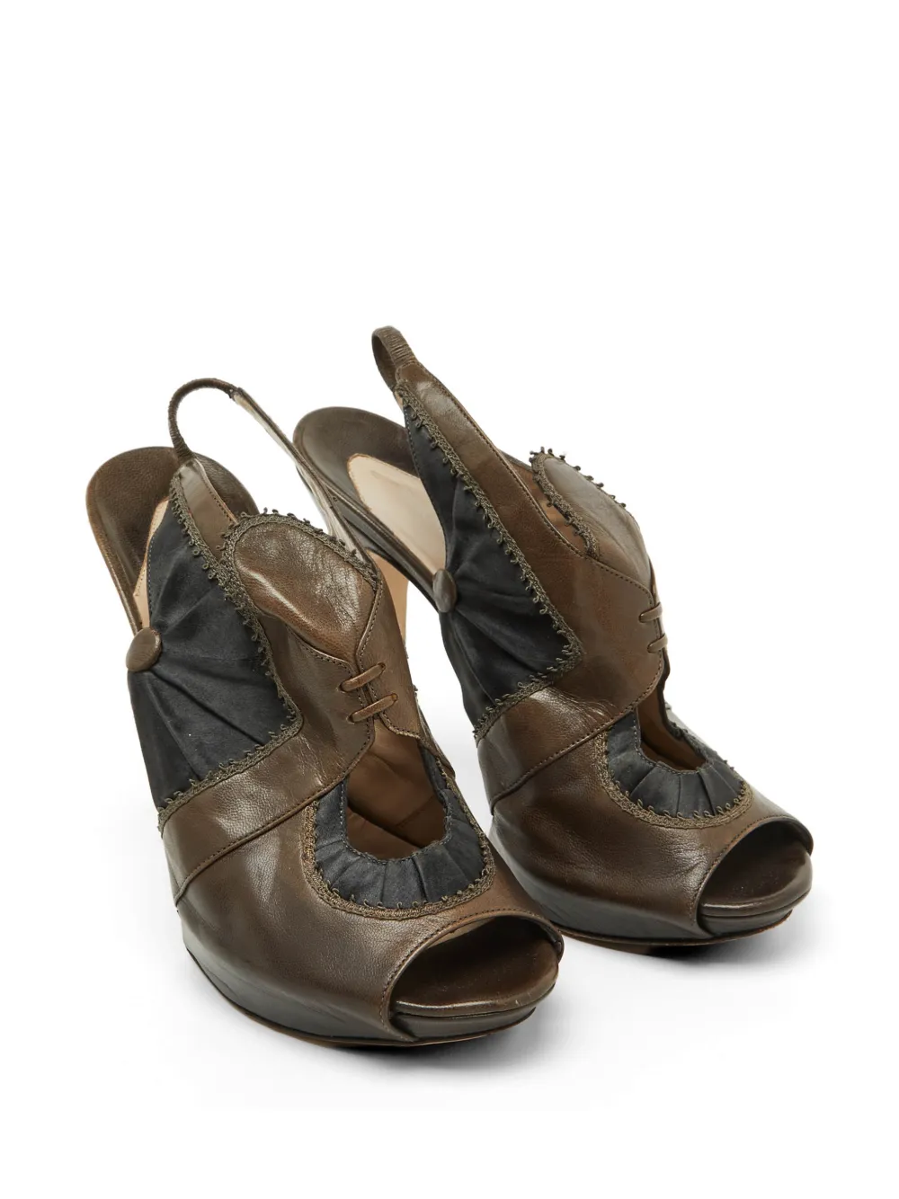 Nicholas Kirkwood platform slingback sandals - Braun