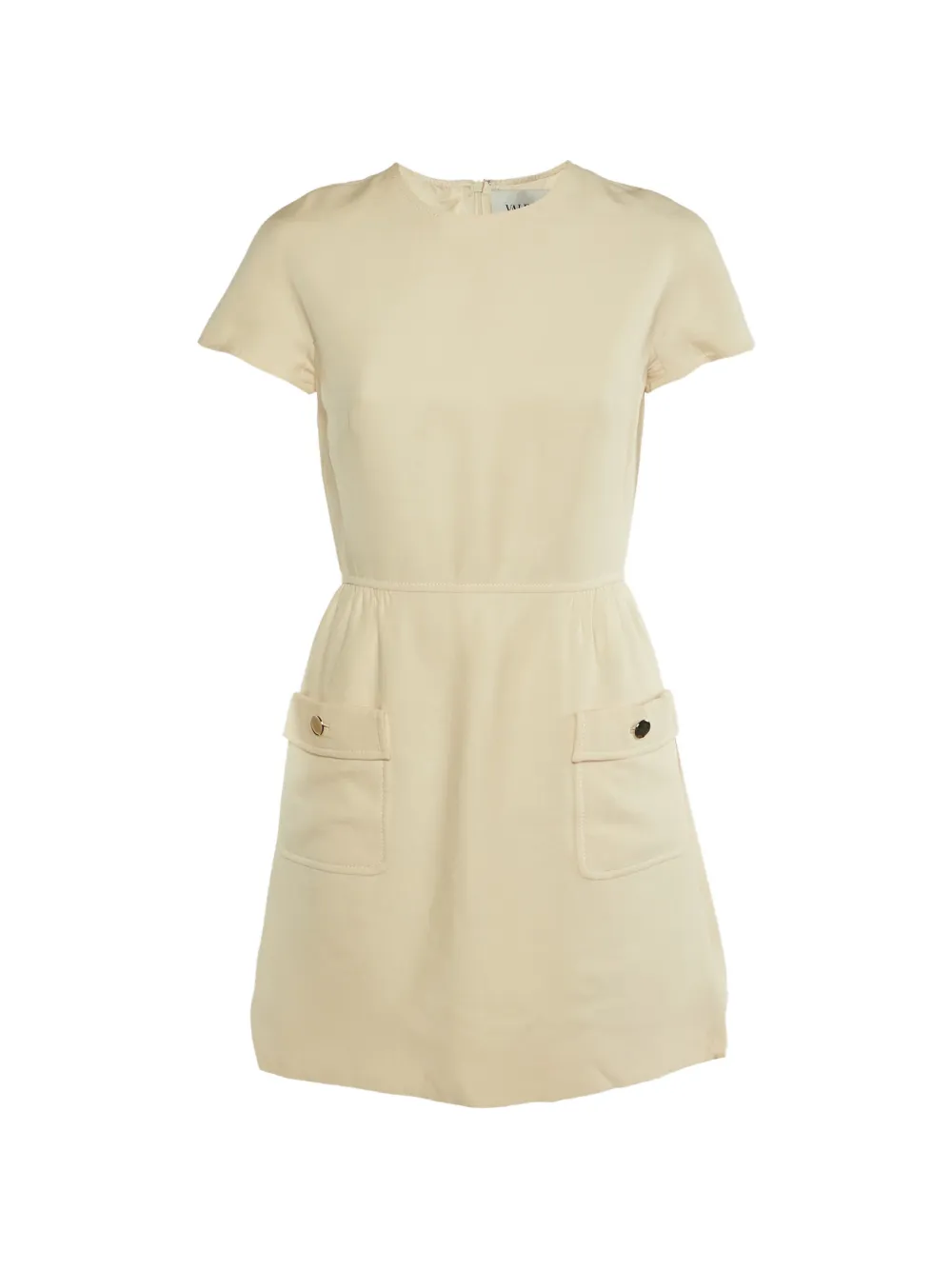 Valentino Garavani Pre-Owned short-sleeve pocket mini dress - Toni neutri