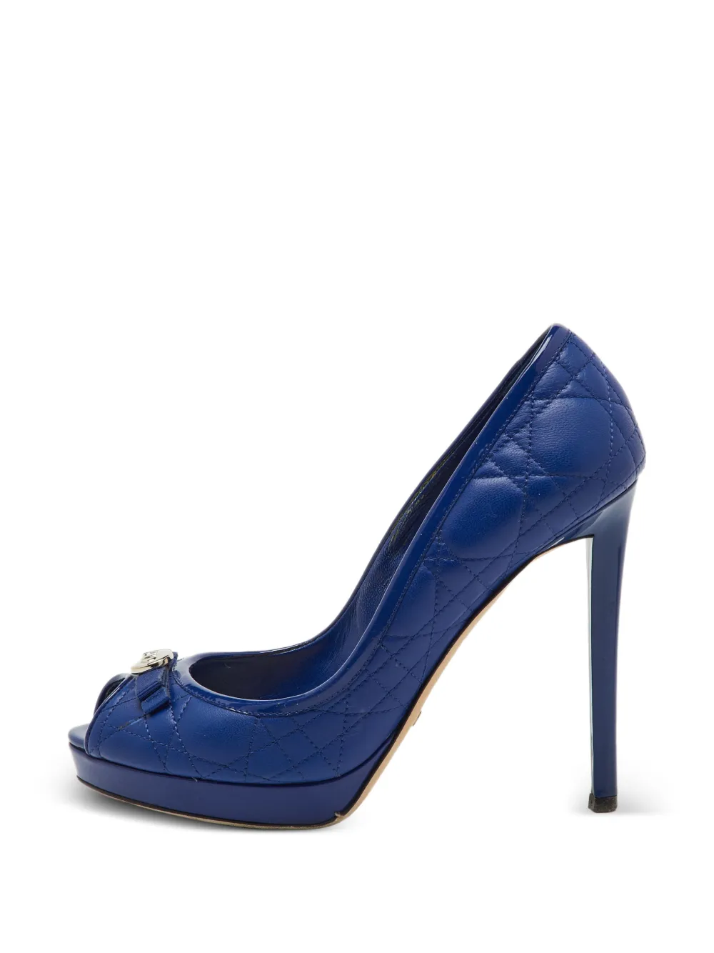 Christian Dior Pre-Owned Cannage bow pumps - Blu