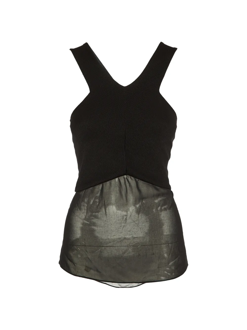 SANDRO chiffon-panel halterneck top - Nero