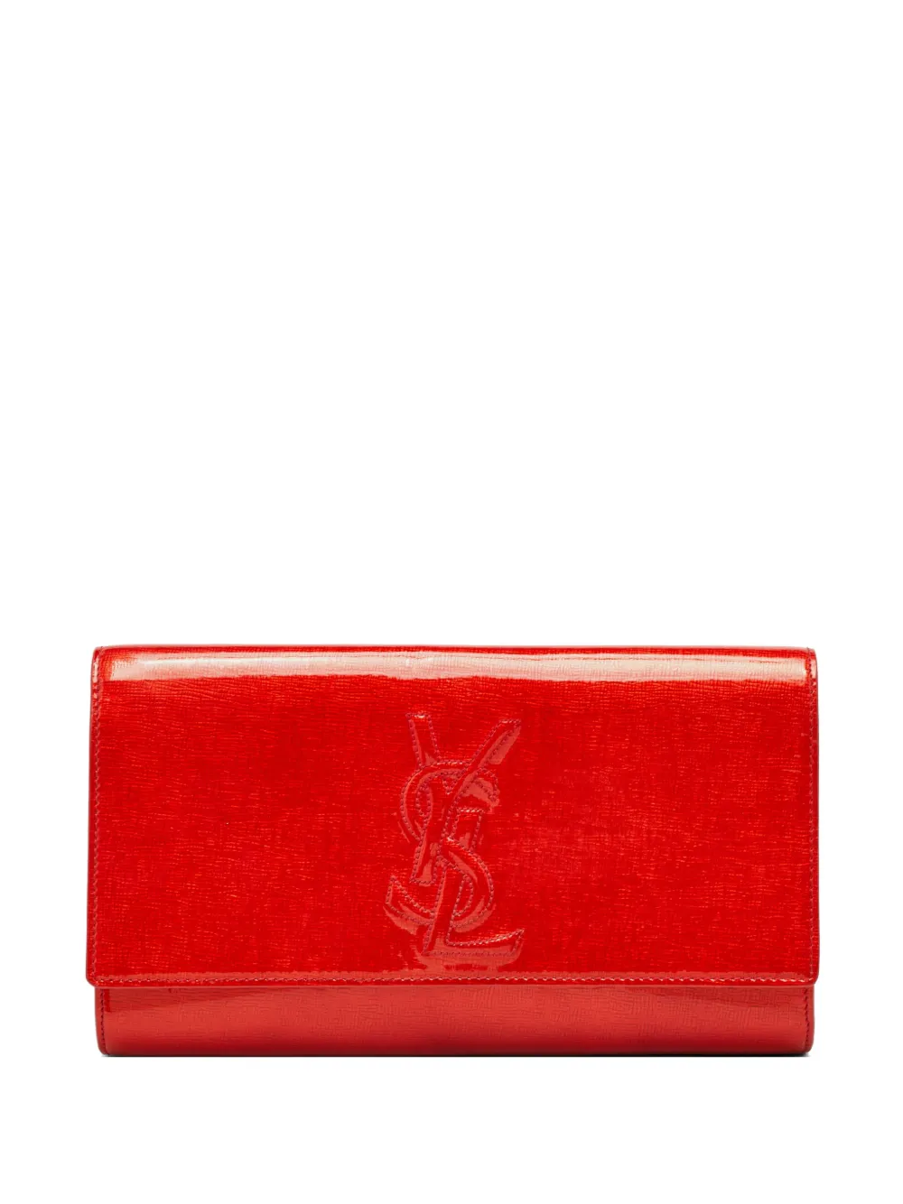 Saint Laurent Pre-Owned Belle De Jour leather clutch bag - Orange