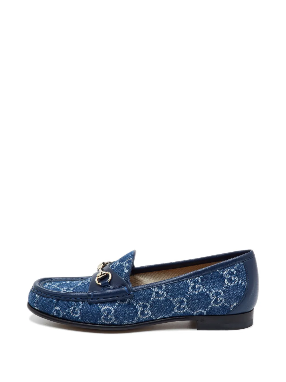 Gucci Pre-Owned 1953 Horsebit denim loafers - Blu
