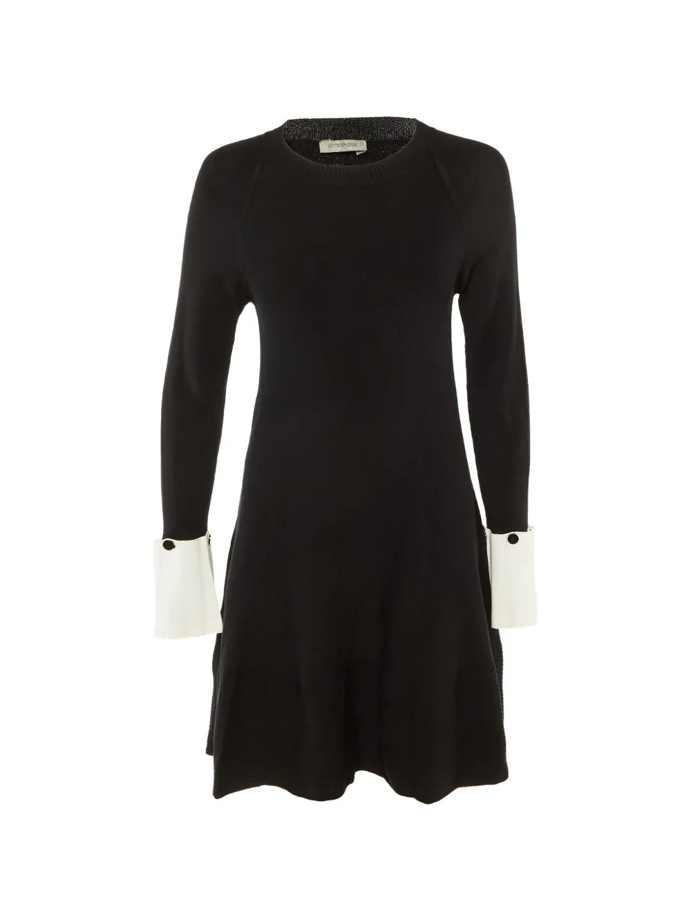 Sportmax Vintage flared knit mini dress - Nero